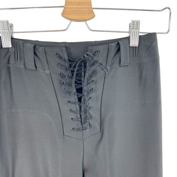 Unravel Project Ben Taverniti Lace Up Leggings Skinny Satin Black Size Small - Picture 5 of 13